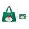 Wrapables Large Foldable Tote Nylon Reusable Grocery Bags, Santa